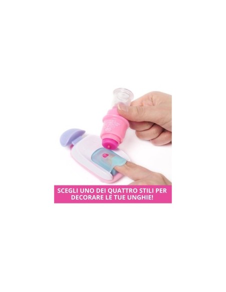 Cool Maker GO GLAM, Macchina Decora Unghie, Decora 200 Unghie con 4 Motivi, 2 Applicatori di Smalto e Maschera per Unghie, 7+