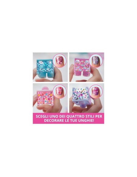 Cool Maker GO GLAM, Macchina Decora Unghie, Decora 200 Unghie con 4 Motivi, 2 Applicatori di Smalto e Maschera per Unghie, 7+