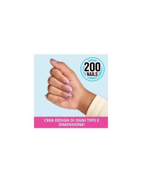 Cool Maker GO GLAM, Macchina Decora Unghie, Decora 200 Unghie con 4 Motivi, 2 Applicatori di Smalto e Maschera per Unghie, 7+