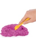Kinetic Sand, sabbia cinetica rosa, glitterata, castello di sabbia, giocattoli per bambini, accessori inclusi