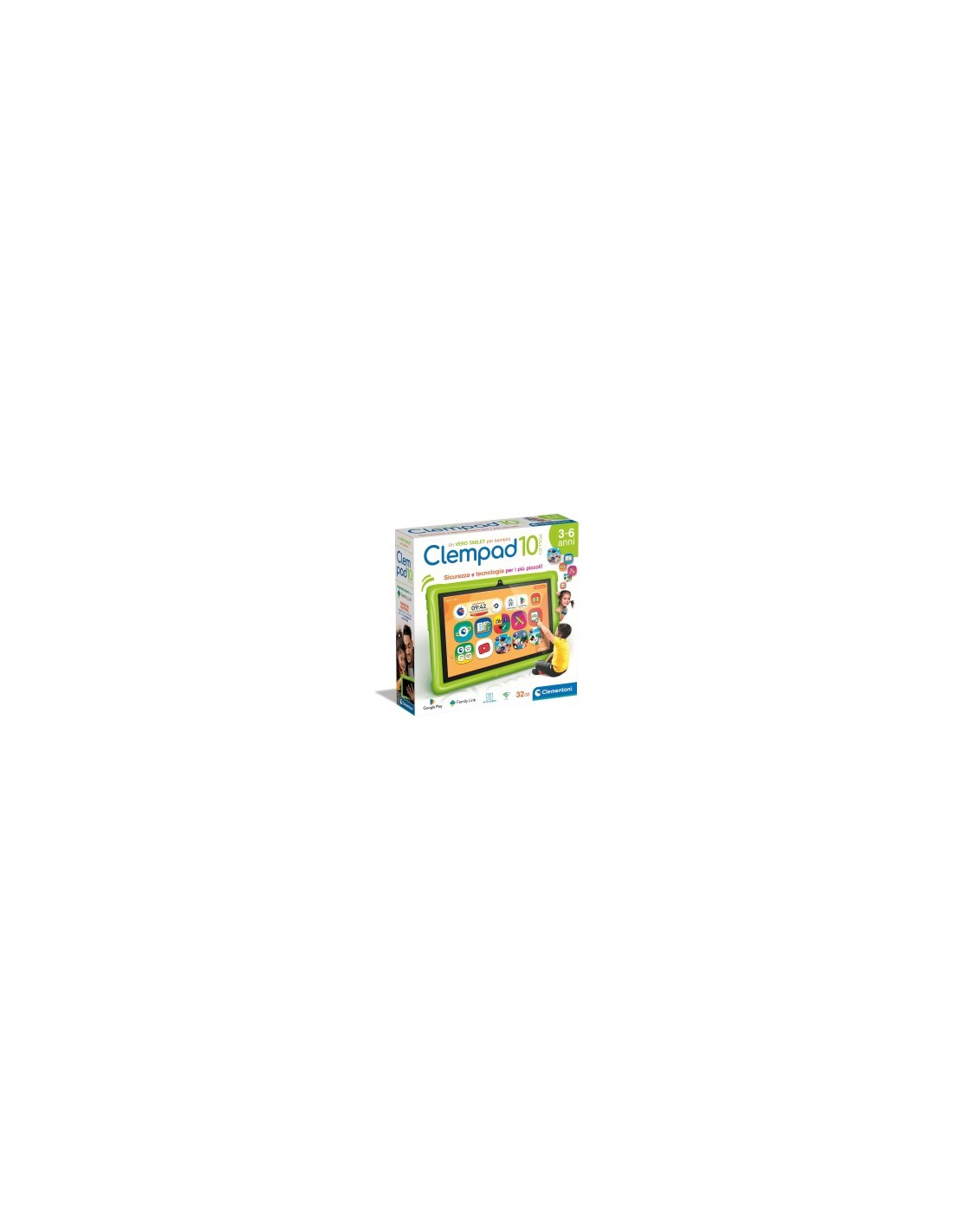 Tablet Clempad Clementoni da 10 pollici per bambini da 3 a 6 anni