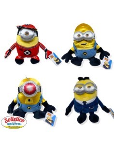 Peluche Minions Cattivissimo Me 4, Grandi Giochi MN201000, 28 cm, Super Minions, Avl, Pilota, Morbido e Collezionabile