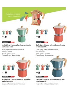 CAFFETTIERA 02CF149 MYMOKA 3TZ COLORI ASSORTITI