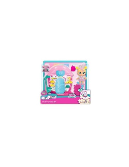 Playtime Cry Babies il Bagno di Bella, Bambola con Mini Playset e 14+ Accessori, Giocattolo per Bambini dai 4 ai 6 Anni