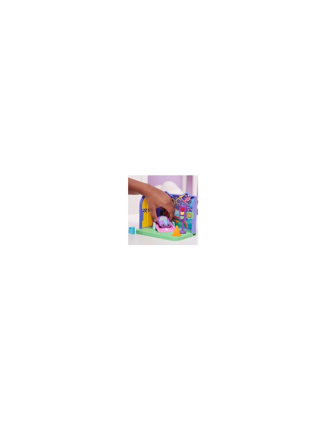 Gabby's Dollhouse, Stanza dei Giochi Purr-ific con la Macchinina Carlita, Giocattoli per Bambini dai 3 Anni