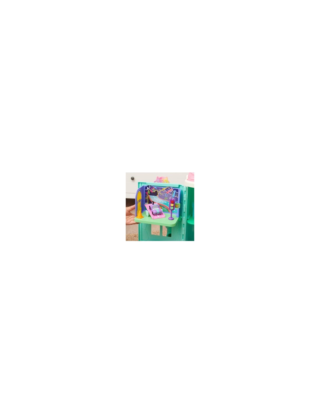Gabby's Dollhouse, Stanza dei Giochi Purr-ific con la Macchinina Carlita, Giocattoli per Bambini dai 3 Anni