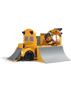 Tech Deck Sk8 Crew, Autobus Trasformabile 2in1 Sk8 con Fingerboard e Personaggio, Mini Skateboard da Collezione, 5 Anni in Su