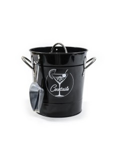 CESTELLO GHIACCIO 17167 NERO CON PINZA E COPERCHIO