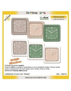 OROLOGIO PARETE 1853/10 ABS 23X23CM ASSORTITO