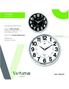 OROLOGIO PARETE 1854/10 ABS D25CM ASSORTITO