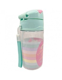"Bottiglia Arcobaleno Unicorno Fisher-Price 350 ML, Borraccia con Cannuccia, PVC Durevole e Sicuro, Design Allegro e Fantasioso"