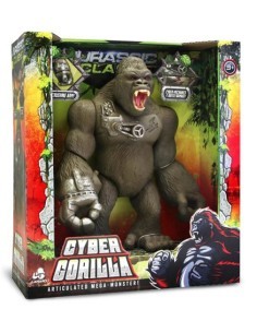"Lanard Gorilla Articolato Cyber Gorilla con Enormi Pugni Schiaccianti, Action Figure Dettagliata per Scene di Battaglia"