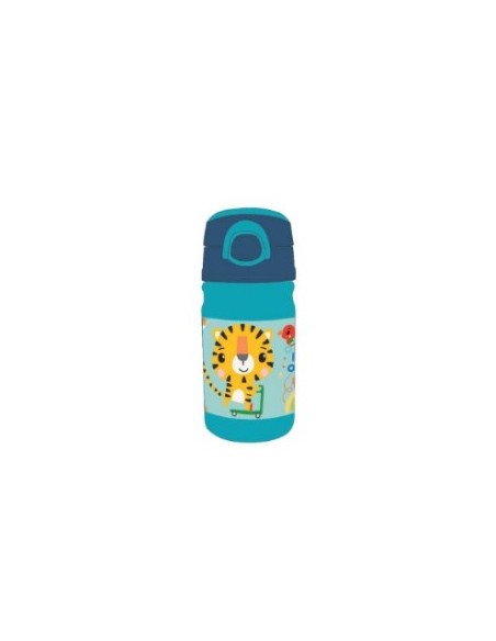 "Bottiglia Tiger Fisher-Price 350 ML, Borraccia per Bambini con Cannuccia, PVC Durevole e Sicuro, Design Allegro di Tigre