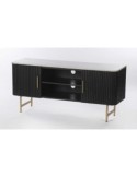 MOBILE LEGNO NERO PIANO MARMO 130X40X60CM VACCHETTI