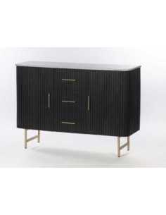 MOBILE LEGNO NERO PIANO MARMO 120X38X85CM VACCHETTI