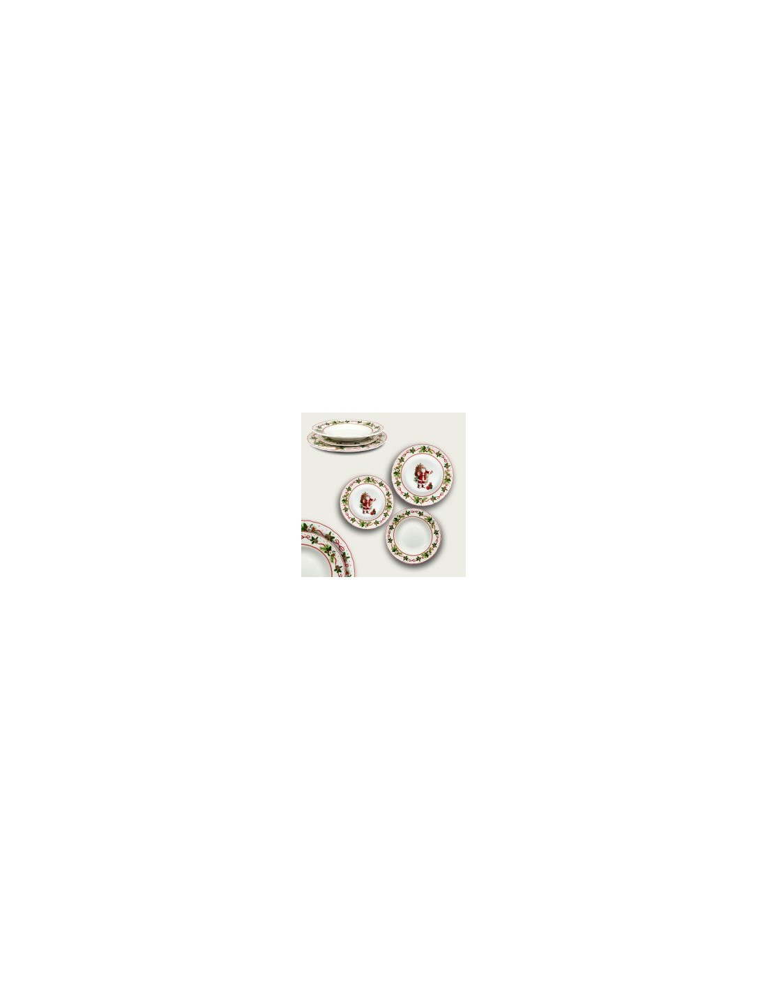 SERVIZIO 18 PIATTI 58165 DECORO BABBO NATALE