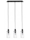 LAMPADARIO 0827368 3LUCI AGLOW RETT TRASP/NERO