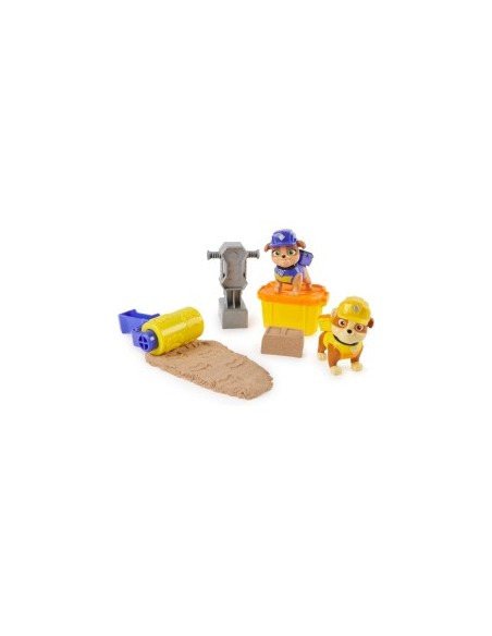Rubble & Crew, Set di Action Figure Rubble e Mix con Kinetic Sand Build-It, 85,05 g, e Attrezzi per Costruzioni, 3+ Anni
