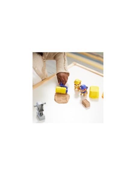 Rubble & Crew, Set di Action Figure Rubble e Mix con Kinetic Sand Build-It, 85,05 g, e Attrezzi per Costruzioni, 3+ Anni