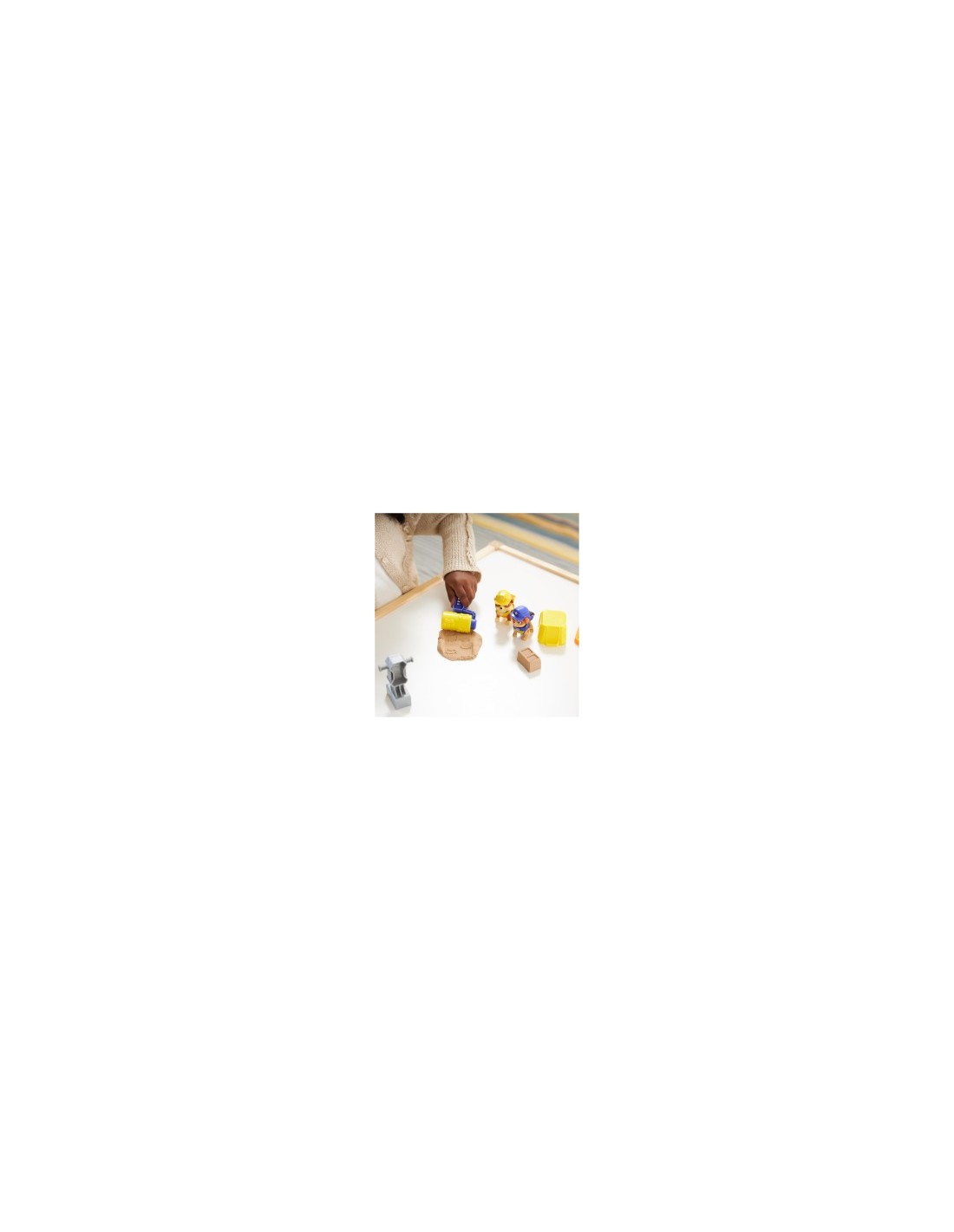 Rubble & Crew, Set di Action Figure Rubble e Mix con Kinetic Sand Build-It, 85,05 g, e Attrezzi per Costruzioni, 3+ Anni