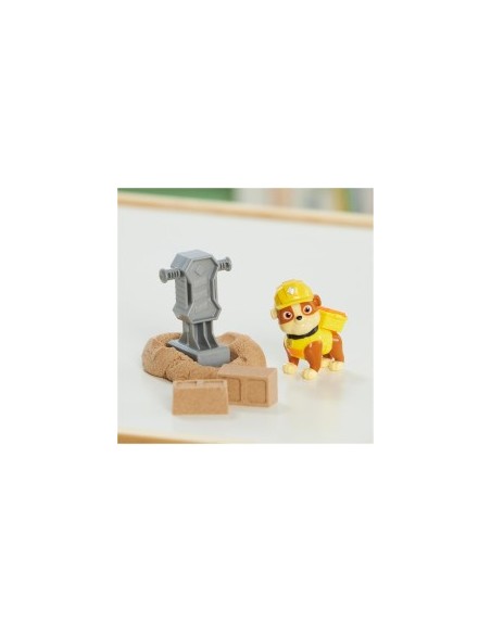 Rubble & Crew, Set di Action Figure Rubble e Mix con Kinetic Sand Build-It, 85,05 g, e Attrezzi per Costruzioni, 3+ Anni