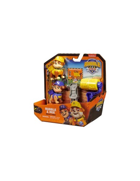 Rubble & Crew, Set di Action Figure Rubble e Mix con Kinetic Sand Build-It, 85,05 g, e Attrezzi per Costruzioni, 3+ Anni
