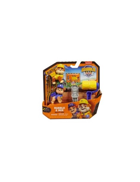 Rubble & Crew, Set di Action Figure Rubble e Mix con Kinetic Sand Build-It, 85,05 g, e Attrezzi per Costruzioni, 3+ Anni