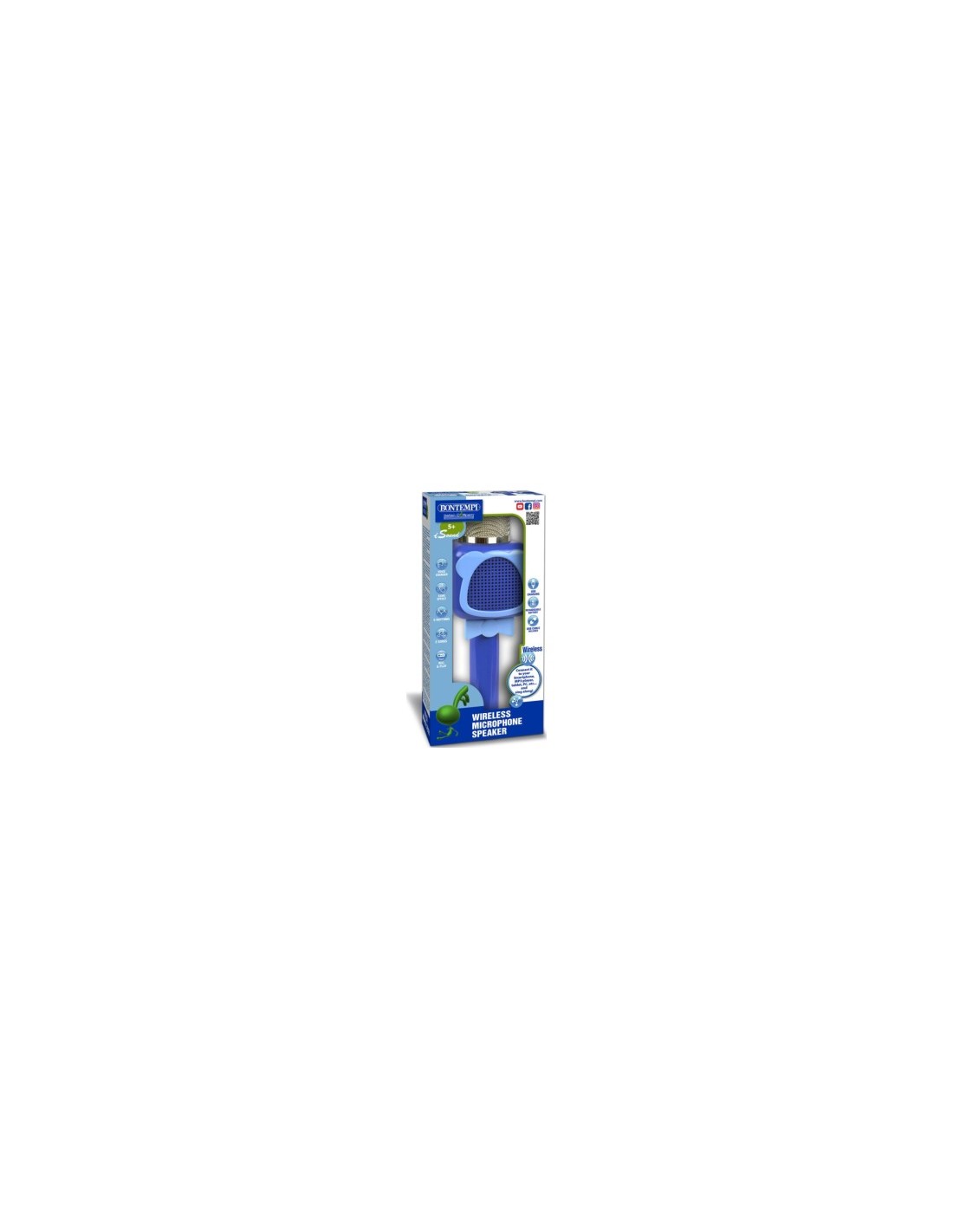 MICROFONO 412820 WIRELESS AZZURRO