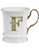 Tazzina in Porcellana 80 ml Moka Gold Lettera F by Livellara