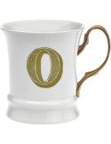 Tazzina in Porcellana 80 ml Moka Gold Lettera O by Livellara