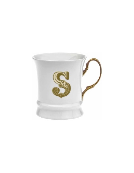 Tazzina in Porcellana 80 ml Moka Gold Lettera S by Livellara