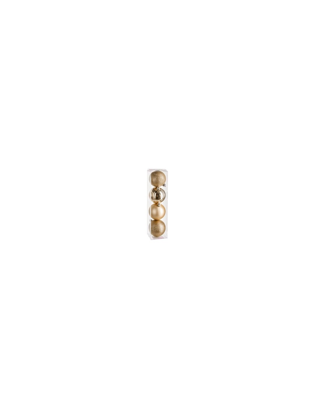 CONF 4 SFERE 129243OR PLASTICA 8CM ORO ASSORTITO