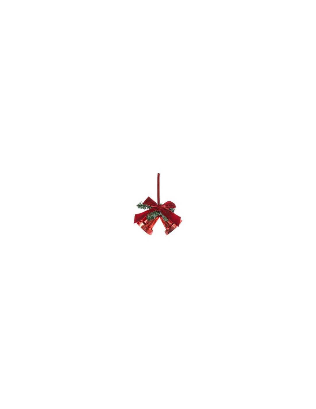 Pendente di Natale Campane Rosse, 20 cm, Decorazione Natalizia Elegante, Perfetta per Albero di Natale e Interni