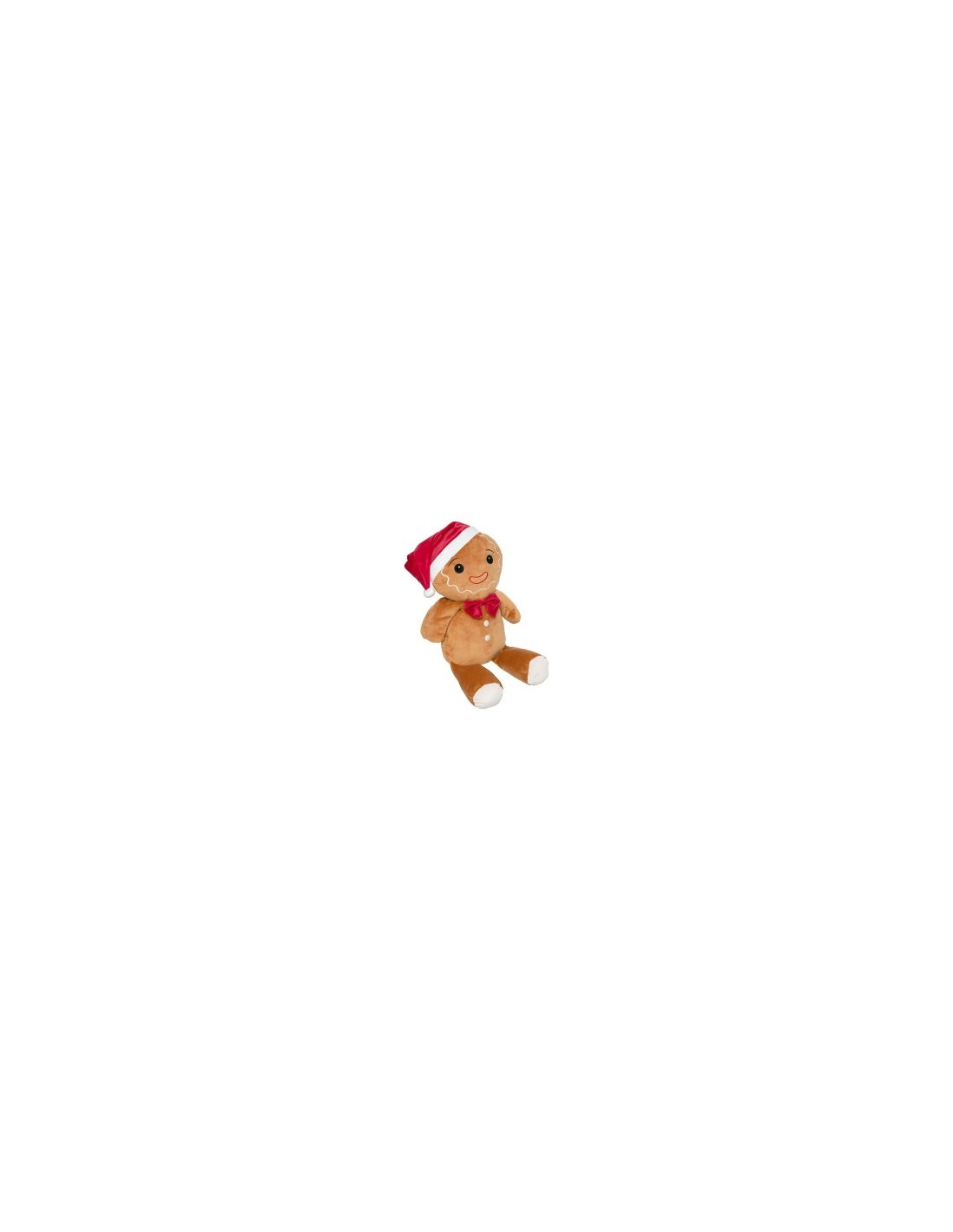 Peluche Pan di Zenzero di Natale H50cm Marrone, Decorazione Morbida e Accogliente, Perfetta per Festività e Regalo