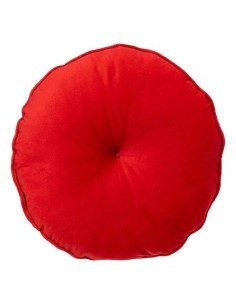 Cuscino di Natale Bonbon Candy D40cm, Decorazione Natalizia Bianco/Rosso, Cuscino Colorato