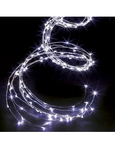 Cascata di Luci di Natale 400 LED, 2m, Bianco Freddo, Esterno, 8 Effetti di Luce, Illuminazione Festiva