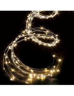 Cascata di Luci di Natale 400 LED, 2m, Bianco Caldo, Esterno, 8 Effetti di Luce, Illumina Interni e Albero