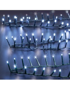 Serie Luminosa di Natale 750 LED, 18 Metri, Bianco Freddo, Esterno, Luci Decorative con 8 Effetti di Luce