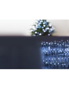 Serie Luminosa di Natale 1000 LED, 25 Metri, Bianco Freddo, Esterno, 8 Effetti di Luce