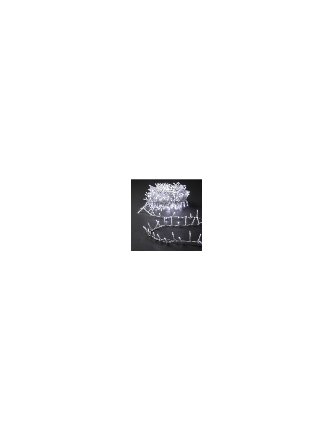 Serie Luminosa di Natale 1000 LED, 25 Metri, Bianco Freddo, Esterno, 8 Effetti di Luce