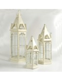 LANTERNA 371458 1 MIS 21X18X43CM METALLO CREMA