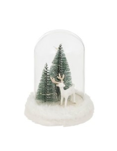 DECORAZIONE 199865 RENNA E ALBERI 12X17CM CON LUCI