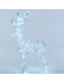 Renna di Natale Thin 3D H60cm: La Magia di Natale con 120 LED