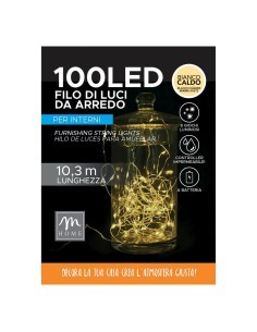 Filo 100 LED Colore Bianco Caldo di Natale - La Magia di Natale a casa tua