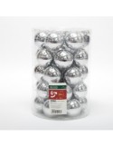 CONF 30 SFERE 6CM VETRO ARGENTO su TreG Ingrosso