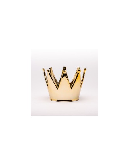 PORTACANDELA 12320043 CORONA ORO 10X10X8CM