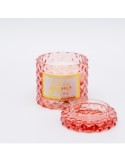 BICCHIERE 12160111 CON COPERCHIO ROSA 6X6CM