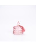 COFANETTO 12160323 ROMBI ROSA 8X10CM CON PENDAGLIO