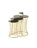 TAVOLINO 3 MIS CIRCUS SLIM ORO 47X52CM