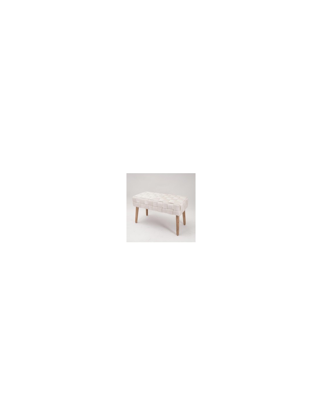 PANCA 13730033 CREMA 76X37X45CM VELLUTO INTRECCIO